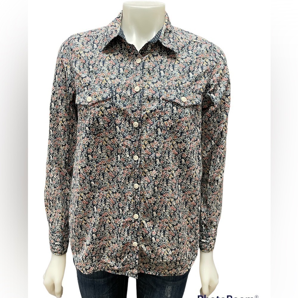 WindRiver Floral Cotton Blouse  Top Size Medium